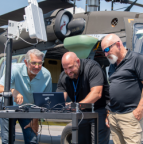 Using 5G capabilities, network engineers transfer health and usage data from a Sikorsky UH-60M Black Hawk to Waterton, Colorado, for real-time analysis