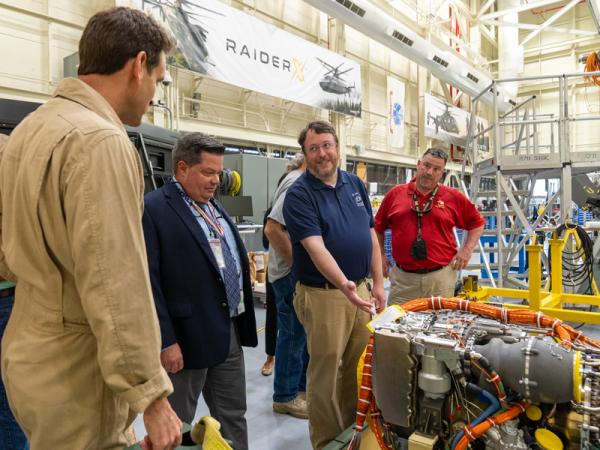 The U.S. Army’s Improved Turbine Engine arrived at the Sikorsky facility in West Palm Beach on Oct. 20. Sikorsky’s technical teams and engineers immediately began integrating the engine into the RAIDER X®. Photo: Sikorsky, a Lockheed Martin company.