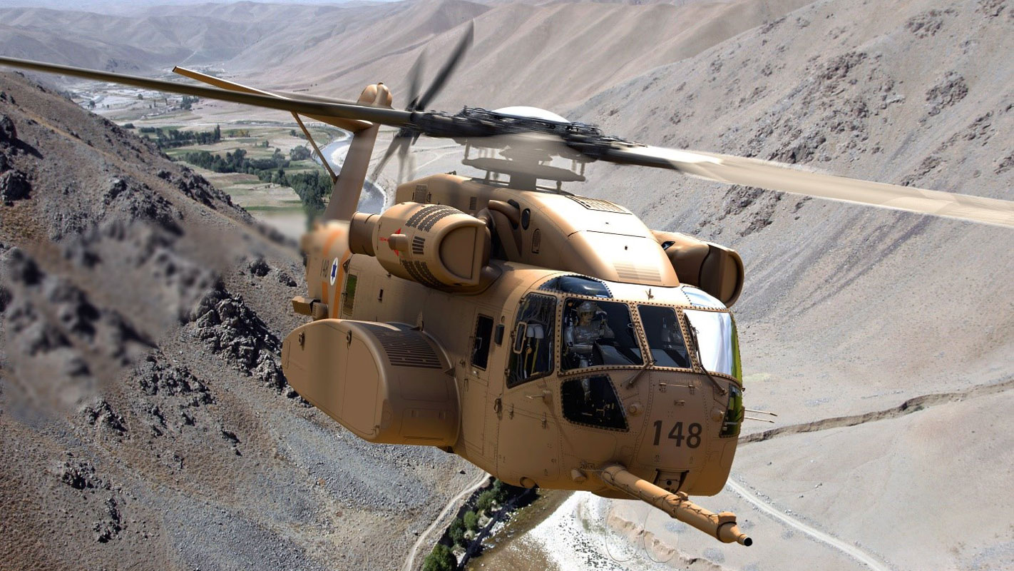 An artist rendering of a CH-53K helicopter for Israel.